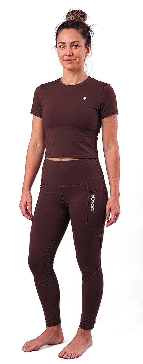 Nirvana Top + Chikara Leggings - Burgundy