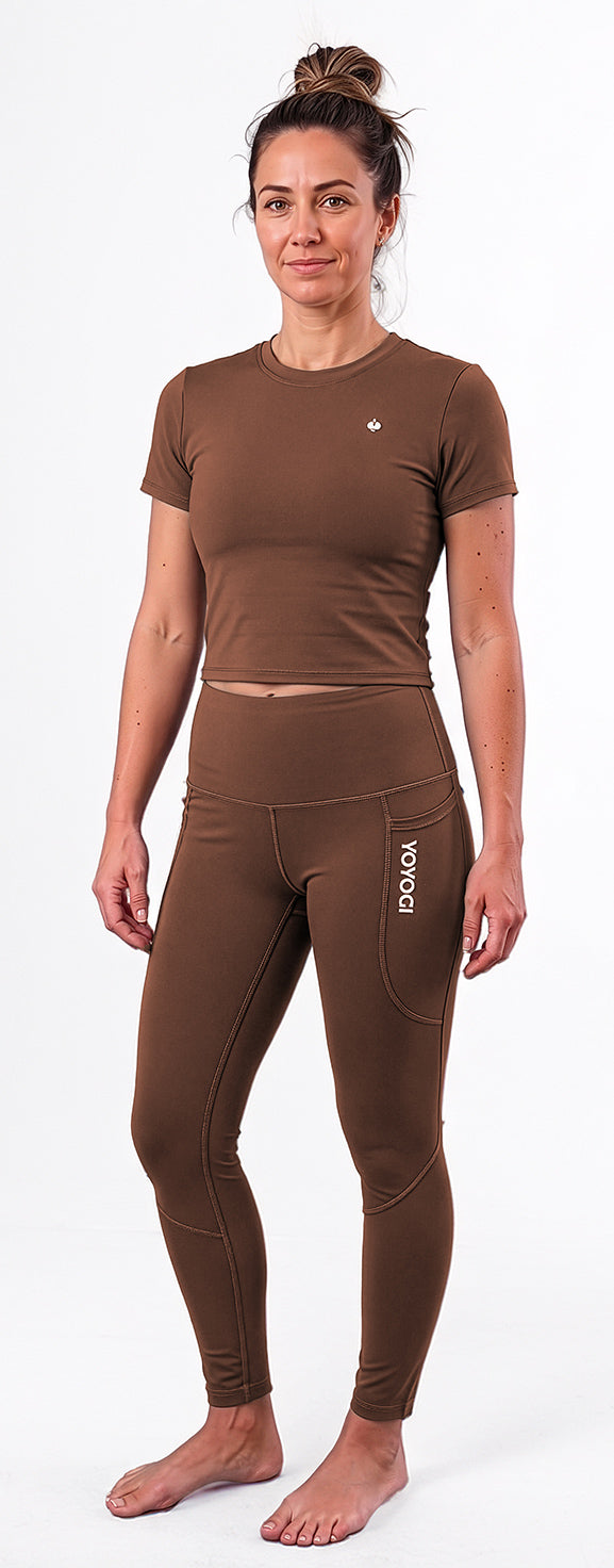 Nirvana Top + Chikara Leggings - Chestnut