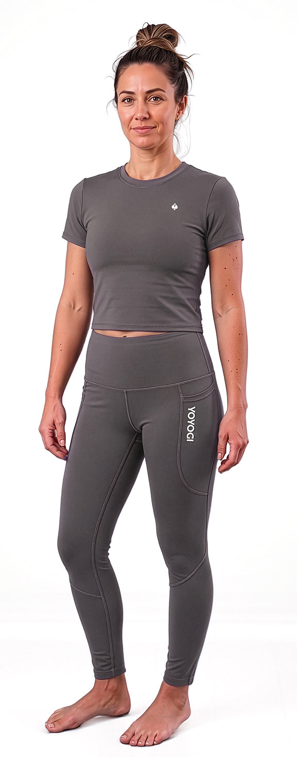 Nirvana Top + Chikara Leggings - Grey