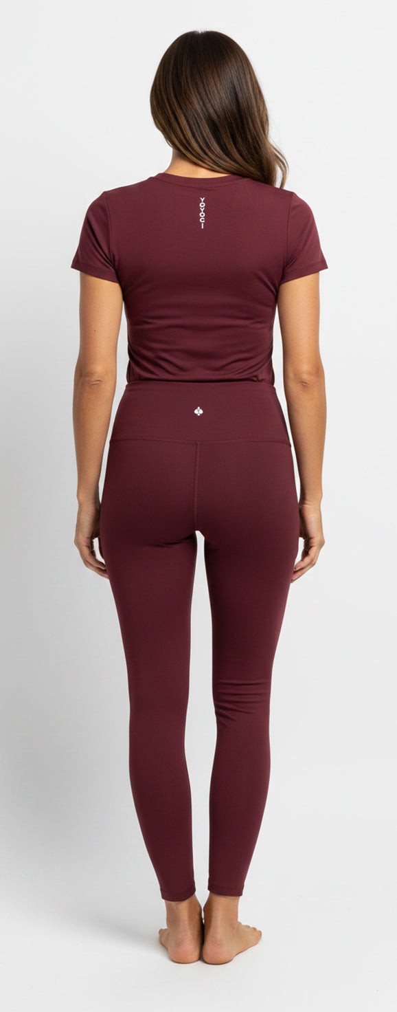 Nirvana Top + Chikara Leggings - Burgundy