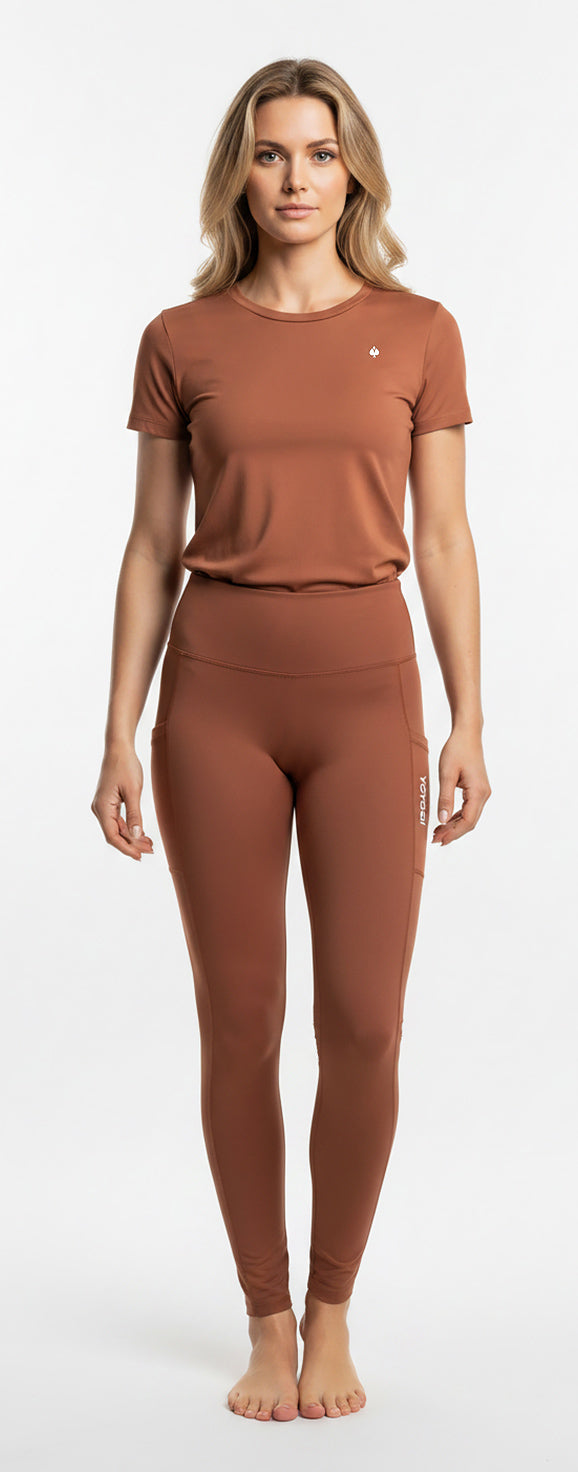 Nirvana Top + Chikara Leggings - Chestnut
