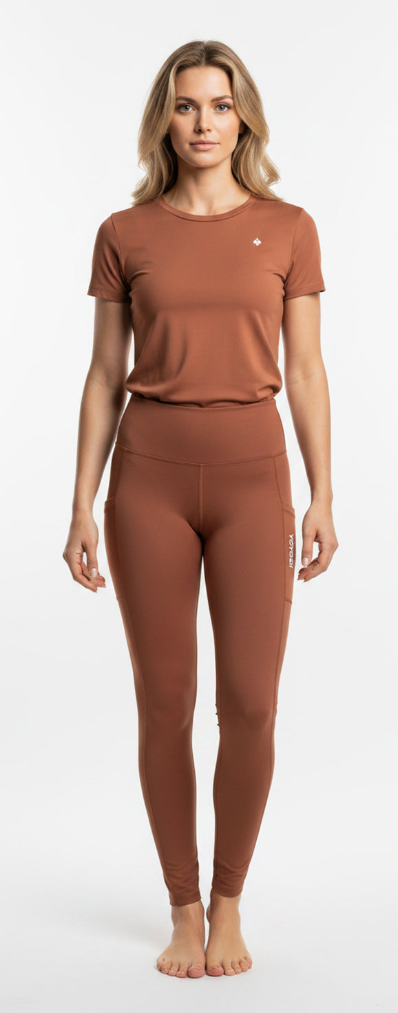 Nirvana Top + Chikara Leggings - Chestnut