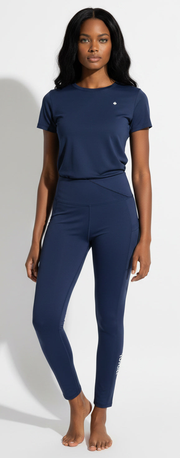 Nirvana Top + Sora Leggings - Navy